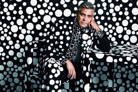 Polka dot as a new trend - George Clooney for W Magazine