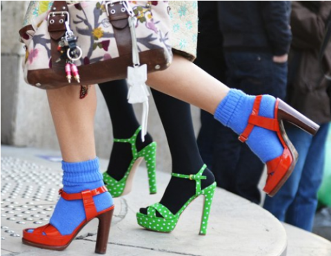 Calzini e scarpe 2025 con il tacco