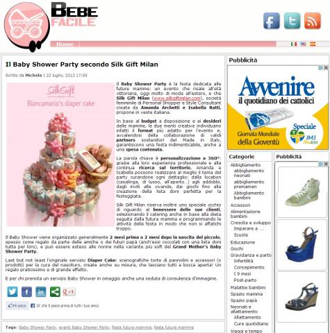 Il Baby Shower Party secondo Silk Gift Milan