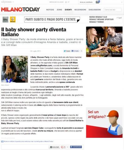 Il baby shower party diventa italiano